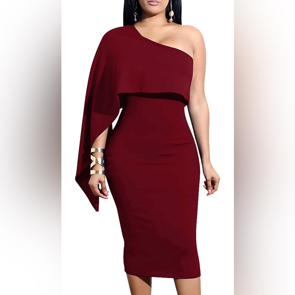 Women’s Burgundy Cocktail Dress